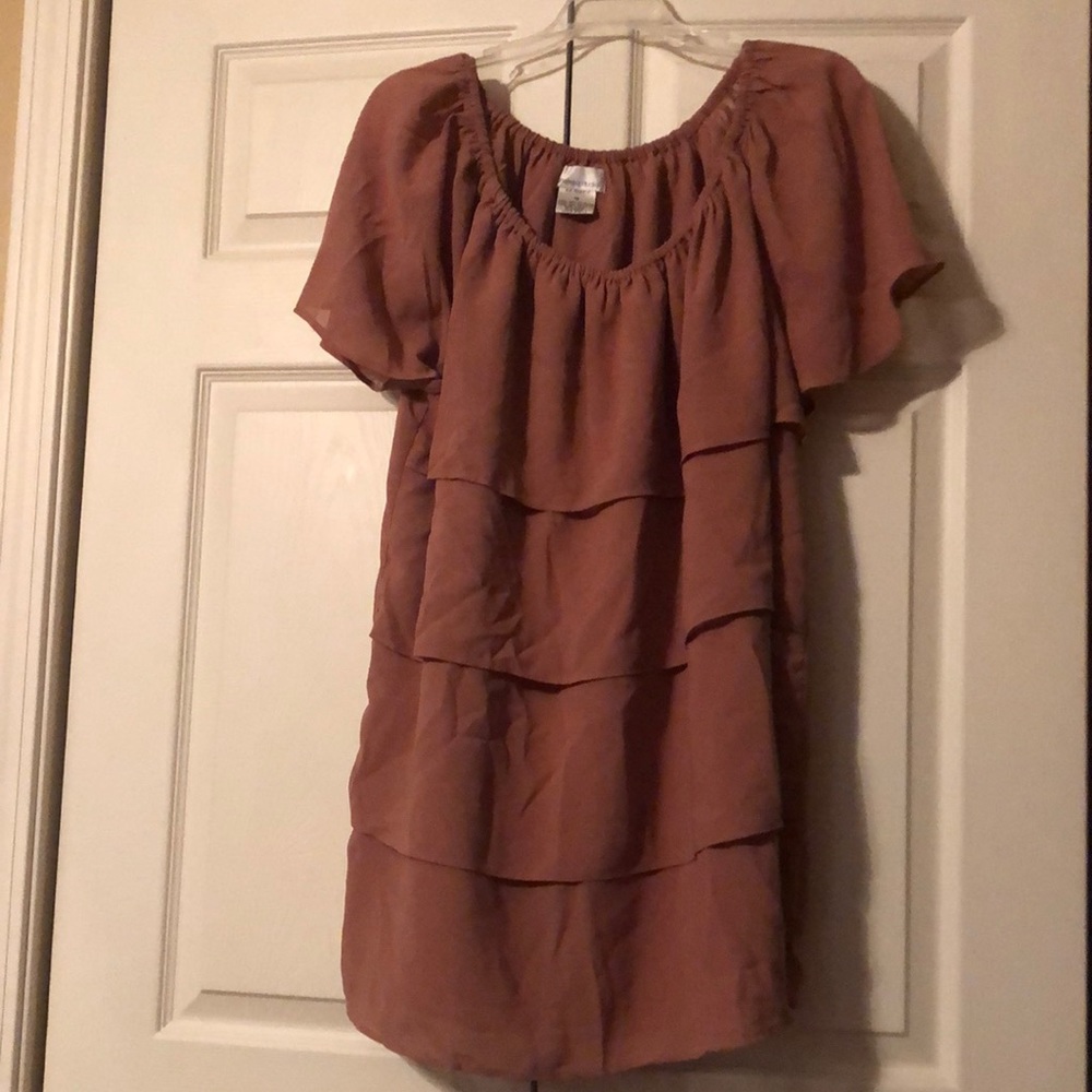 Chelsea StudioTiered Mini Dress Off or On Shoulder